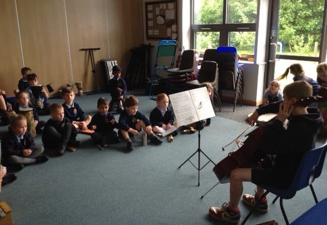 Year 1 Treated to Cello Demonstration