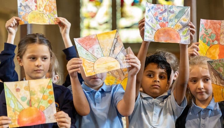 Years 3, 4 & 5 celebrate Harvest at St John’s Church