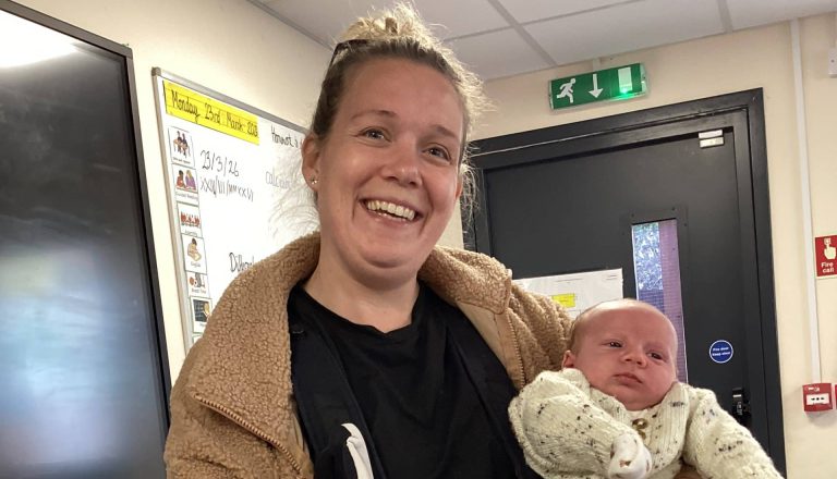 Mrs Dixson and baby Lewis!