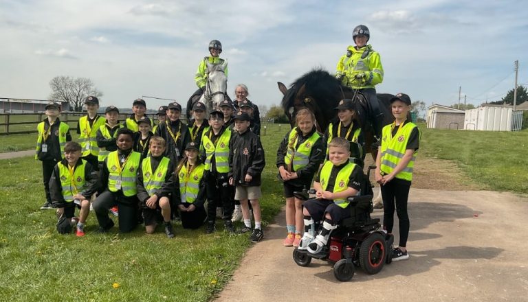 Mounted Police Visit the Mini Police